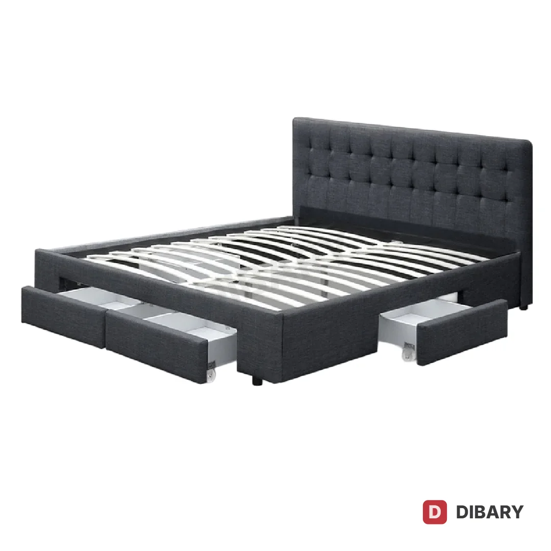 3 Drawer Tufted Full Bed Frame BD003