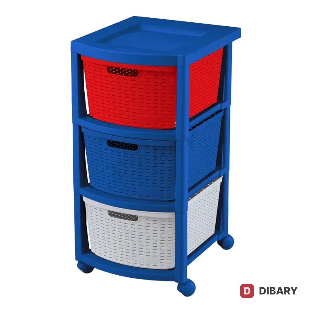 3 Drawer Plastic Shelf