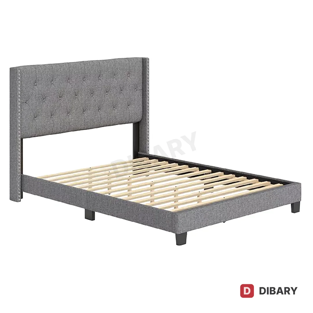 Upholstered Tufted Queen Bed Frame BD007