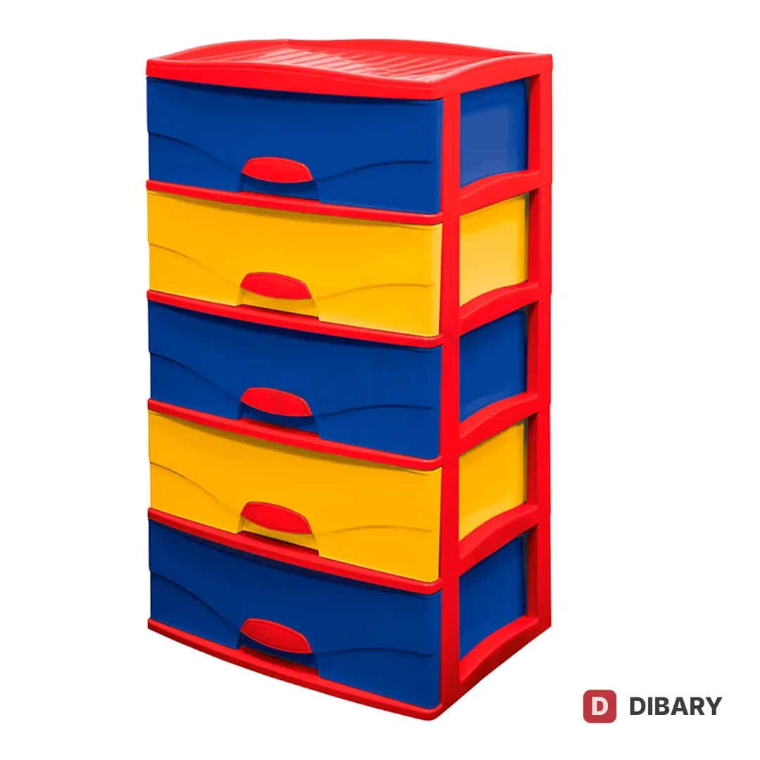 5 Drawer Plastic Shelf