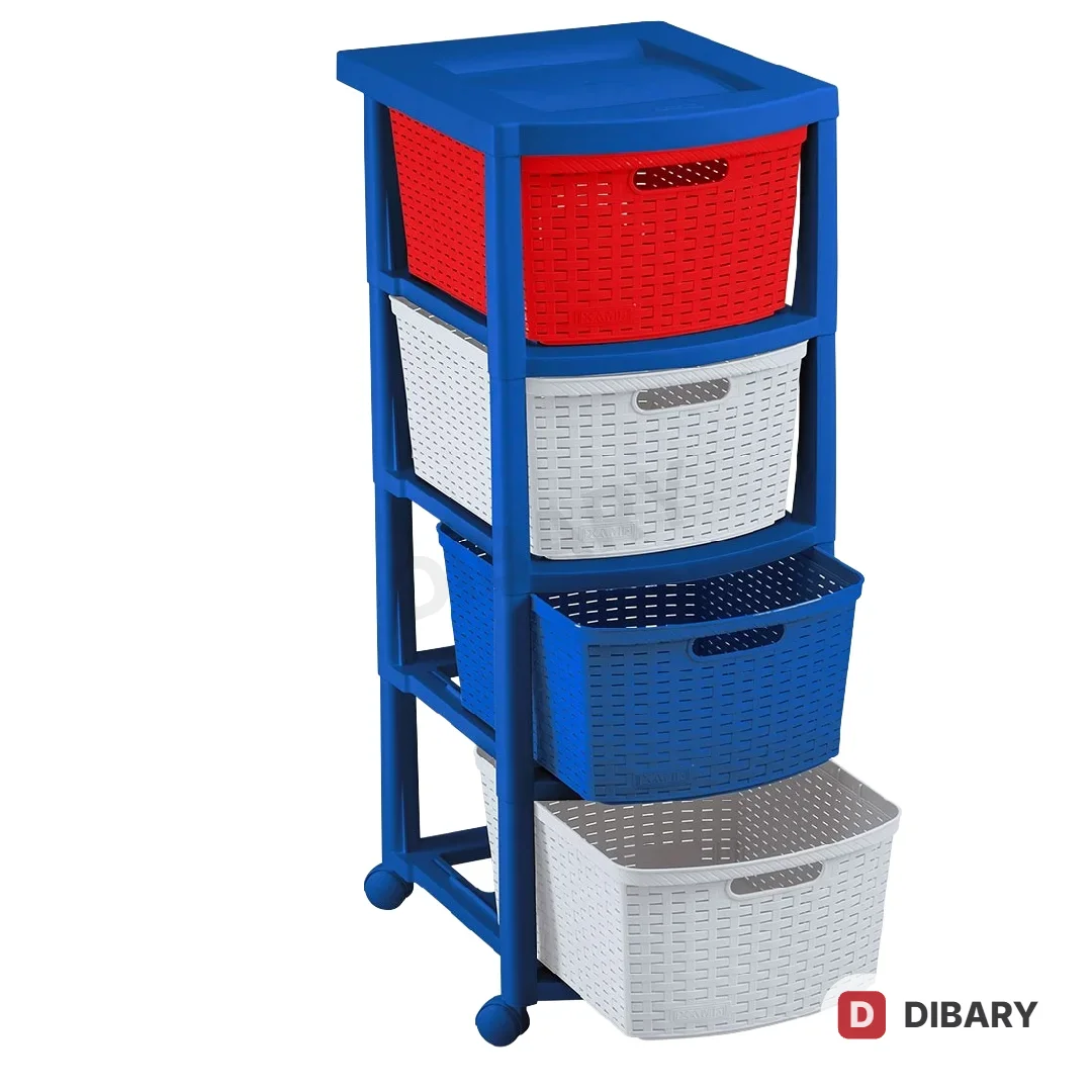 4 Drawer Plastic Shelf